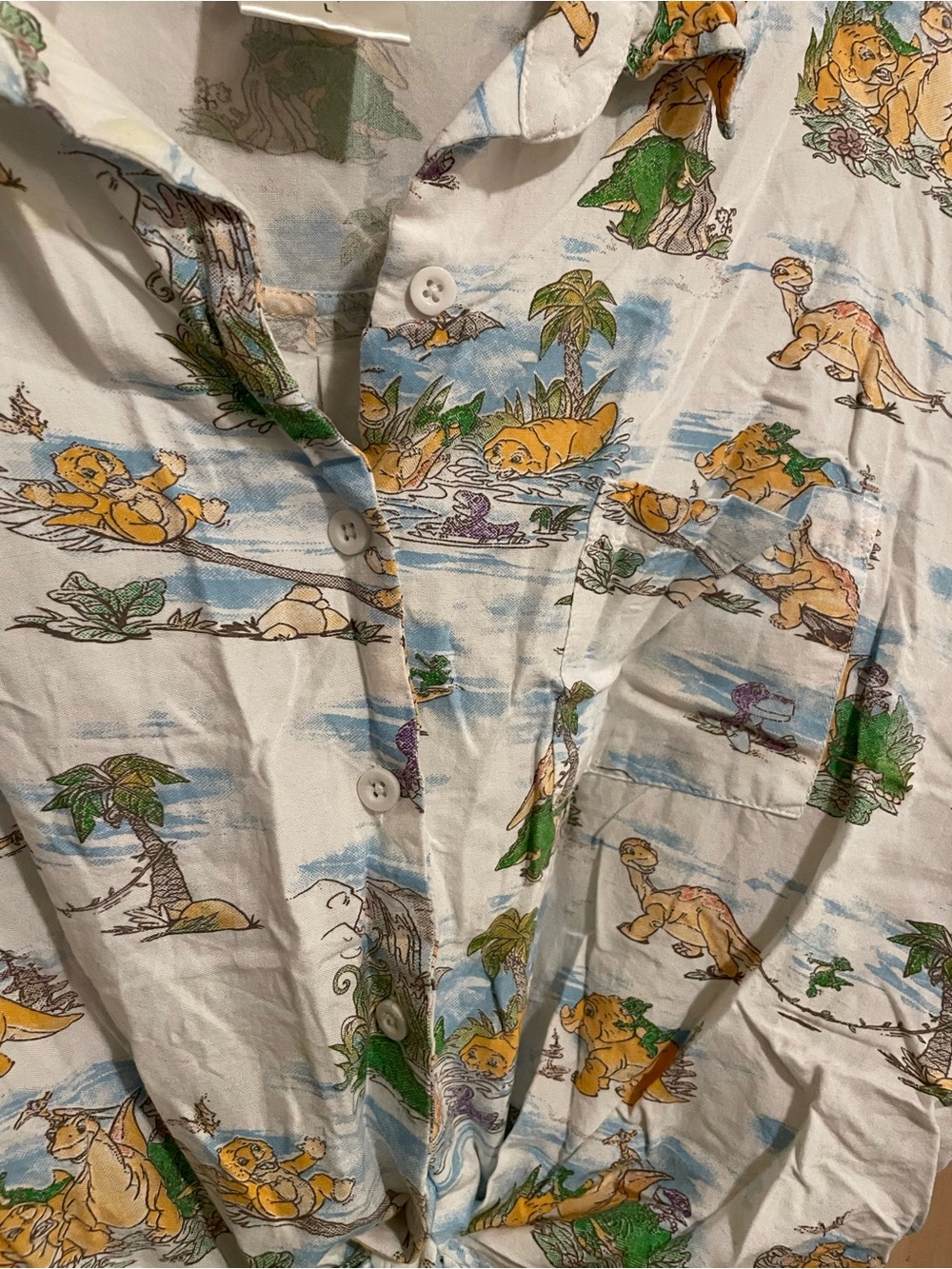 Vintage-Style Tie-Front Land Before Time Shirt - Picture 3 of 6